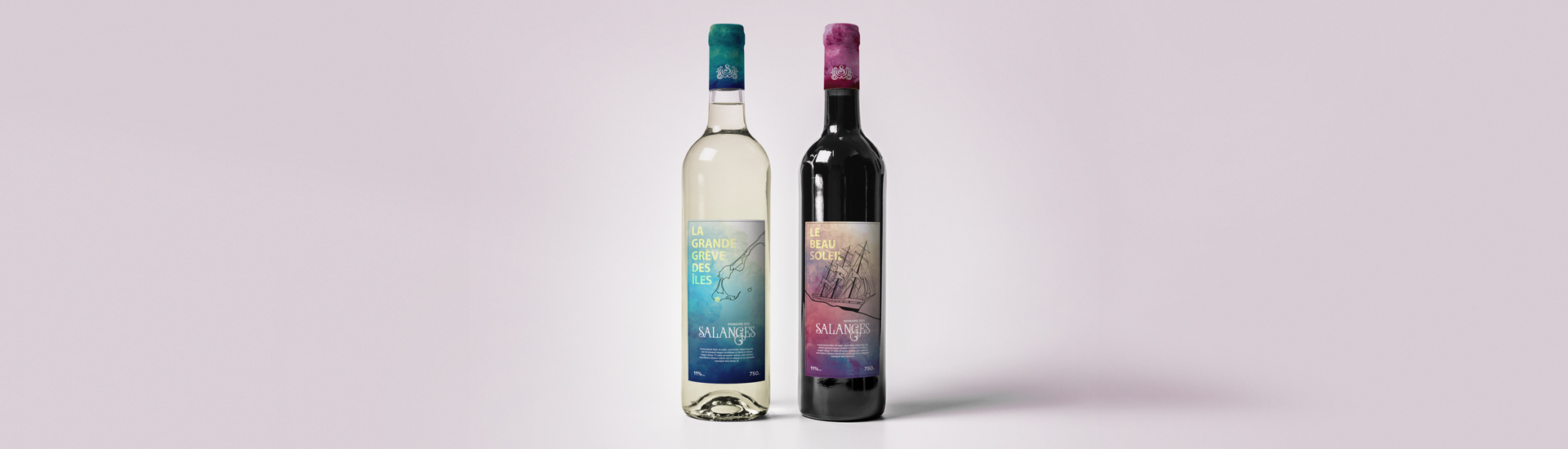 Habillage de bouteilles Vignoble des Salanges